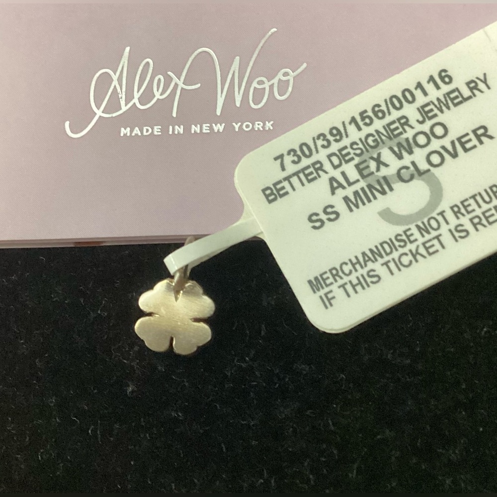 Alex Woo Sterling Silver Mini Clover Pendant